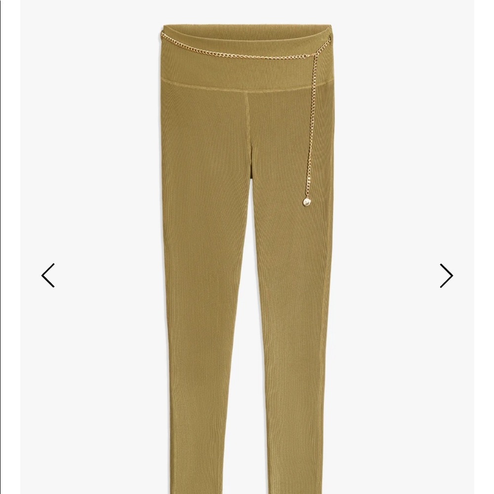 Weworewhat CHAIN HIGH RISE RIB LEGGINGS - Picture 3 of 10